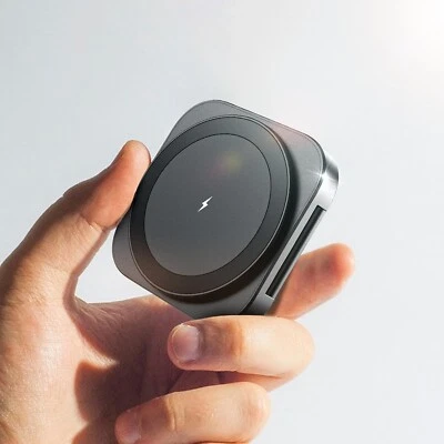 Soporte de cargador rápido Magsafe 2 en 1 LISEN para iPhone carga inalámbrica plegable