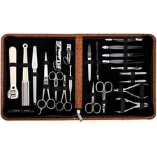 - brand quality 23 piece manicure pedicure grooming kit set for professional ...