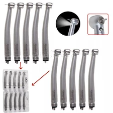 Dental LED E-generator High Speed Handpiece with Light Fiber Optic 4 Hole