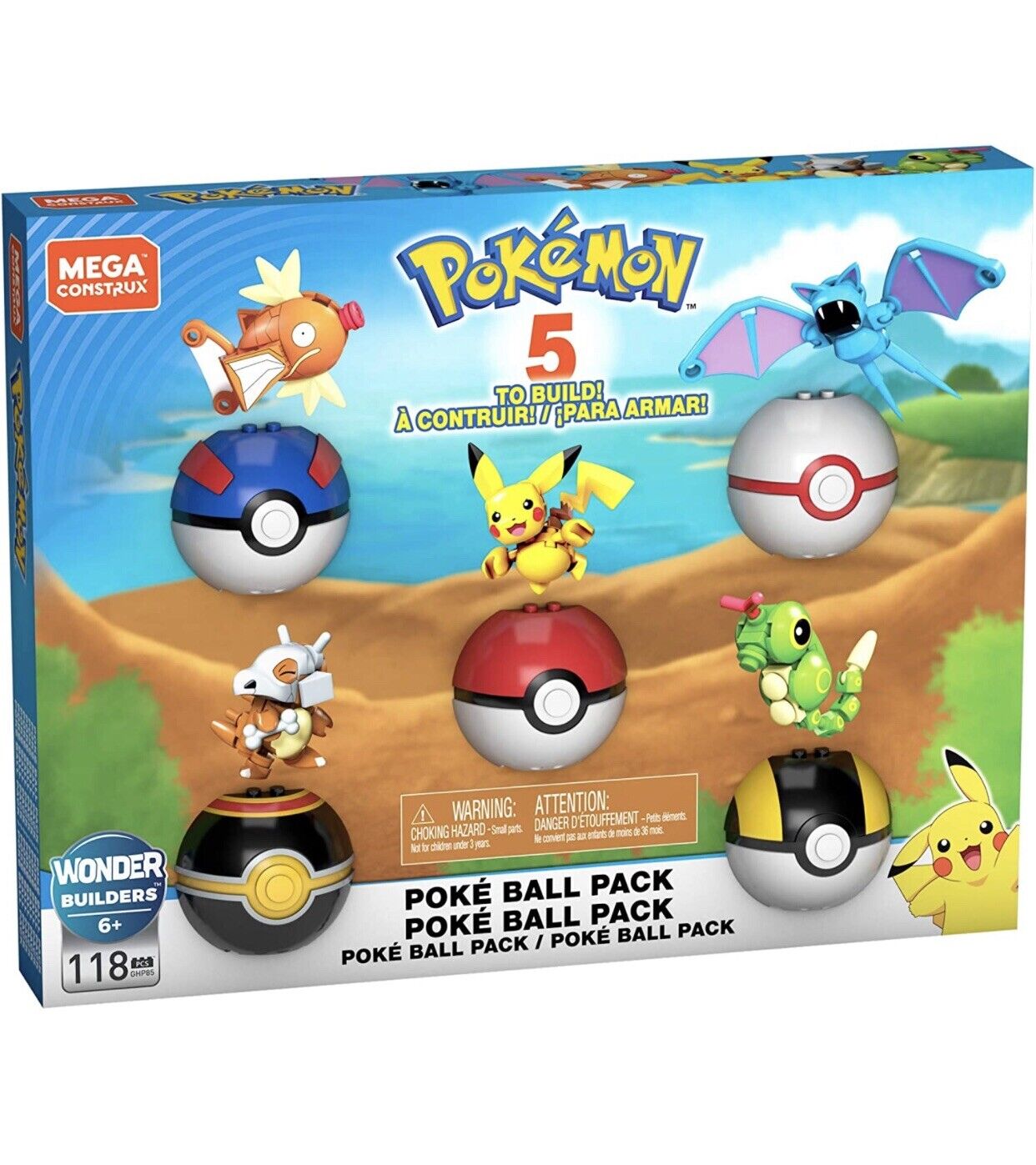 MEGA Pokemon Building Kit Motion Pikachu (1092 Pieces) for Collectors