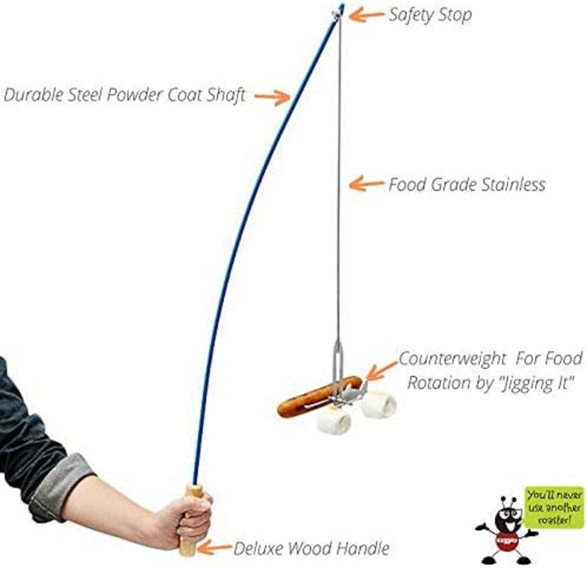 campfire fishing pole 2 Fire Buggz Fishing Pole Campfire Roatser / 1 Red/1 Green
