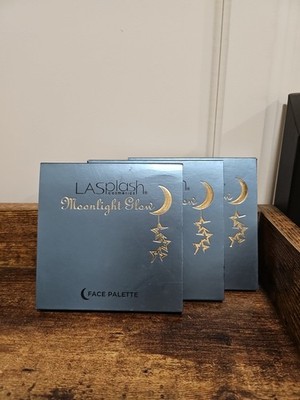 3x LASPLASH cosmetics - MOONLIGHT GLOW FACE PALETTE -blush, bronzer & highlight