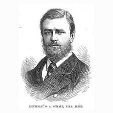 LIEUTENANT GA GIFFARD of HMS Alert, Arctic Expedition - Antique Print 1875