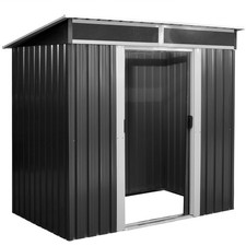 Zelsius Geräteschuppen mit Schiebetür (B) 238 x (T) 132 x (H) 180 cm | Anthrazit