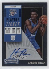 2018-19 Panini Contenders Variation Playoff Ticket 8/35 Hamidou Diallo Auto 06mc