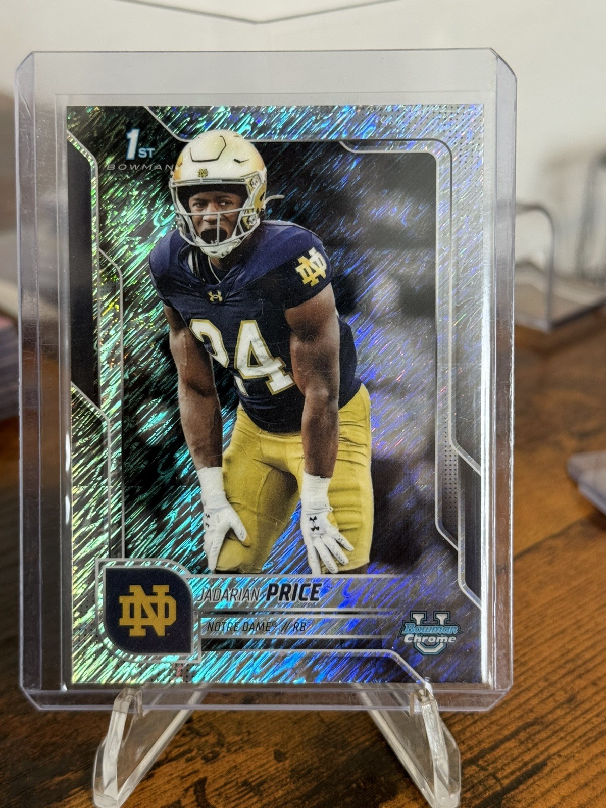 2025 Bowman University Chrome #117 Jadarian Price Shimmer Refractor