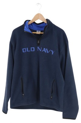 OLD NAVY Herren Fleecepullover Blau Gr. 50/L Sportlich Casual