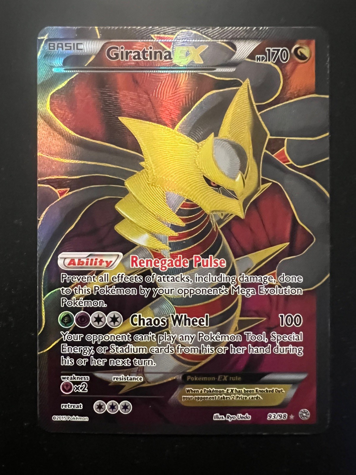 Pokemon Giratina EX 93/98 Ancient Origins Ultra Rare Full Art English NM