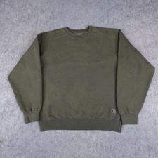 Vintage Russell Athletic Sweatshirt Mens Large Green Pro Cotton Sweater Fleece