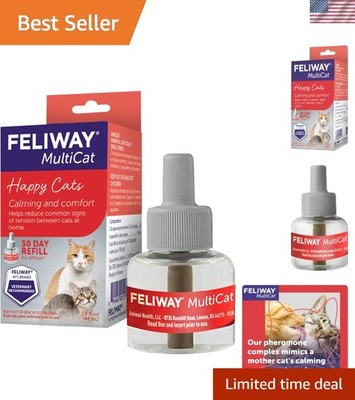 Pheromone Diffuser Refill - MultiCat 30 Day 48ml Solution for Cat Conflicts