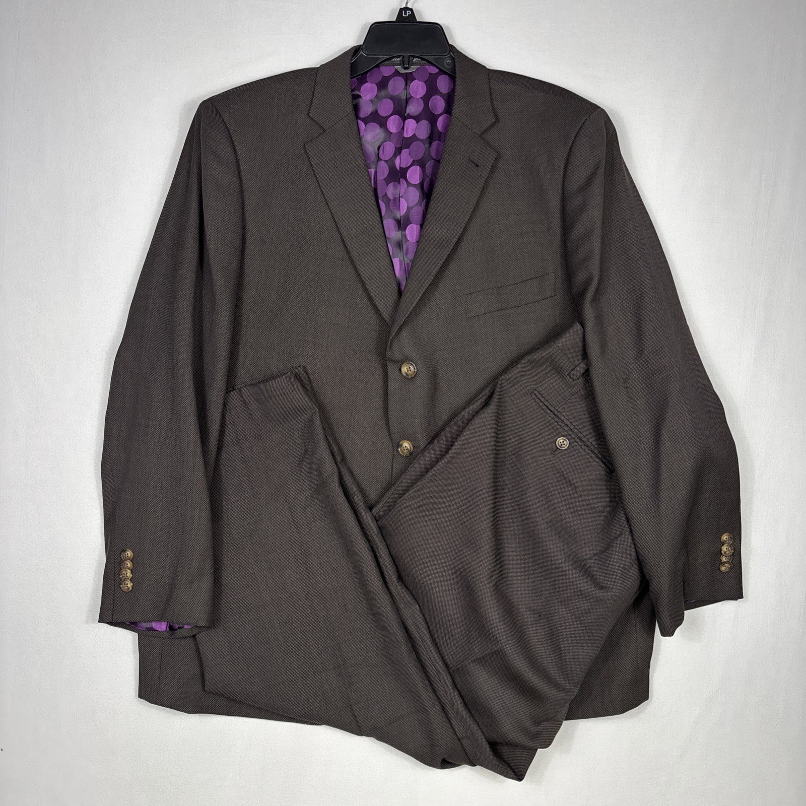 Indochino Suit Men's 46R Gray Tailored Pique Sport Coat Jacket Wool 42x28 Pants
