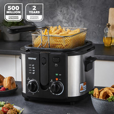 GEEPAS Deep Fat Chip Fryer 3L Basket Oil Fried Food Non-Stick Oil Tank 2180W