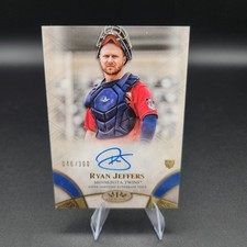 2021 Topps Tier One Break Out On Card Auto /300 Ryan Jeffers #BOA-RJE Rookie RC. rookie card picture