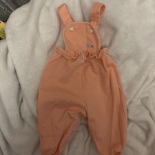 Vintage Infant IZOD Lacoste Coveralls Jumper Size 3-6 Months Peach