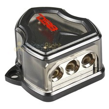 DS18 0 Gauge to 4 gauge 3 way Set Screw Ground Distribution Block AWG DB1034
