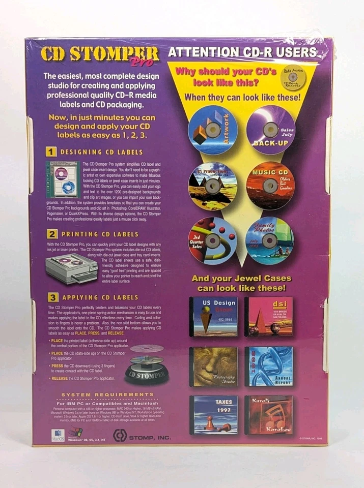 PRO CD-R LABELING SYSTEM - CD STOMPER KIT - Brand NEW Sealed - Image 3 of 4