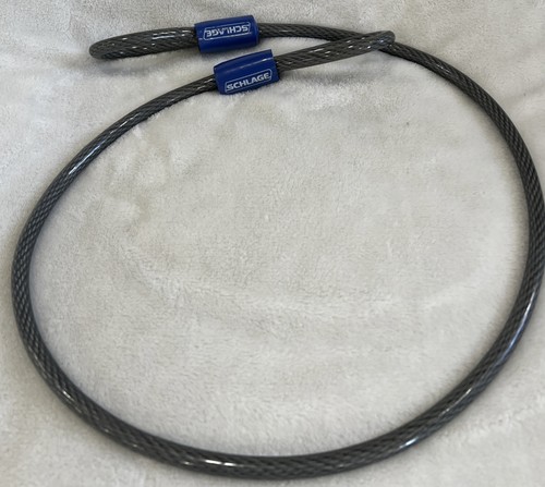 Schlage Four Feet Long And 3/8" Dia. Flexible Bike Steel Cable Lock - Picture 2 of 10