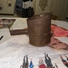 Vintage Whyet Tin Flour Sifter W/ Turn Handle Rustic Farm Decor — photo 1