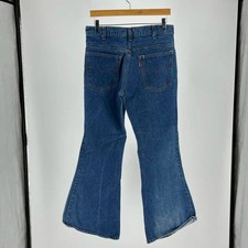 Vintage 80s Levi's 684 Orange Tab Flared Denim Jeans Size 32X30
