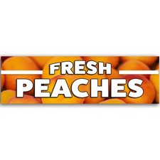Fresh Peaches Vinyl Banner with Optional Sizes Made in the USA 