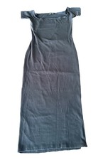 ASOS Little Black Midi Dress Fitted Bodycon Cap Sleeve Women Size 8 VINTAGE Y2K