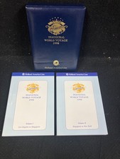 1998 MS ROTTERDAM INAUGURAL WORLD VOYAGE BOOK SET V.1 & 2, HOLLAND AMERICA LINE