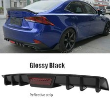 For Lexus Is250 Is350 Rear Bumper Diffuser Spoiler Splitter Body Kit Gloss Black