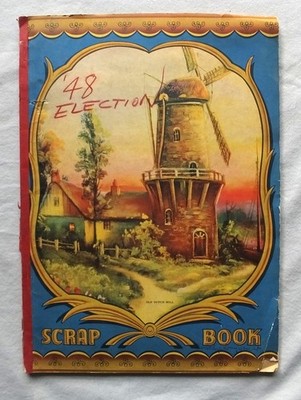 Vintage used original 1948 U.S. PRESIDENTIAL ELECTION SCRAPBOOK TRUMAN DEWEY