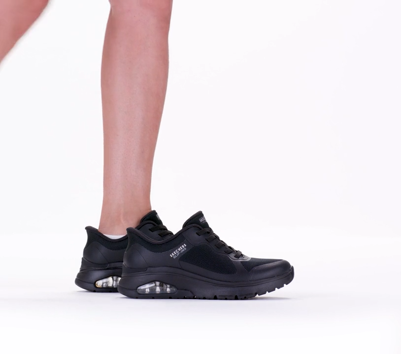 Skechers Shoes Slip Ins Black Air Women Memory Foam Sport Comfort