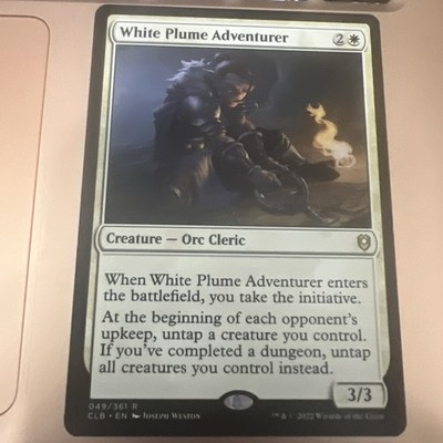 White Plume Adventurer Commander Legends: Battle for Baldur's Gate Regular Mtg