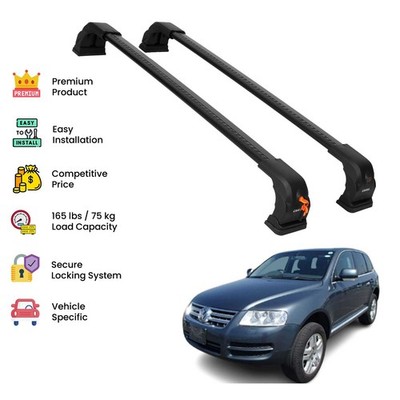 Bamboli Black Premium Dachträger Querträger Für Vw Touareg V3 2003-2011 2-teilig