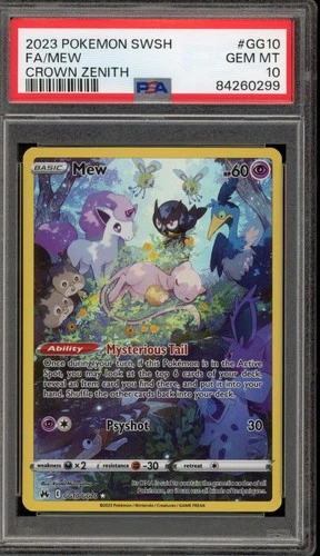 Pokemon Mew Crown Zenith Galarian Gallery Full Art #GG10 PSA 10 Gem Mint