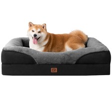 Memory Foam Dog Bed for Large Sized, Orthopedic Dog Sofa with Sides and