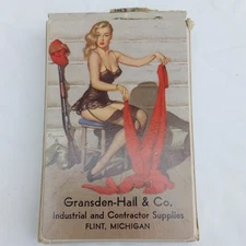 50s Gil Elvgren Redi Slip Remembrance Pin Up Playing Cards Complete Flint Ad