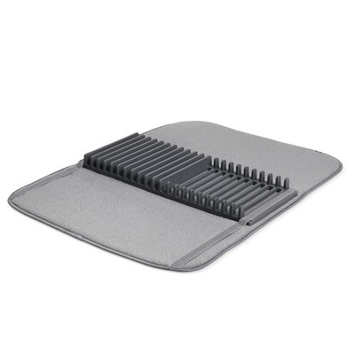 Umbra 330720-149 Charcoal Microfiber Drying Rack 2-1/5 Hx18 Wx24 L in. with Mat