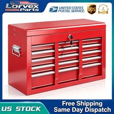 Red Tool Chest Steel Tool Storage Box With 5 Drawers Locking System Keys New Red Tool Chest Steel Tool Storage Box With 5 Drawers Locking System Keys New