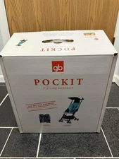 GB Pockit Lightweight Folding Infant Stroller - Black and Teal - Pre-Owned