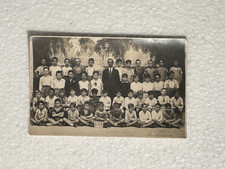 SCOLARESCA FOTO DI GRUPPO RITRATTO 1900 VECCHIA FOTOGRAFIA OLD PHOTOGRAPH