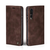 Handy HüLle FüR Huawei P20 Pro Klapp Magnet Smartphone Cover Case Braun
