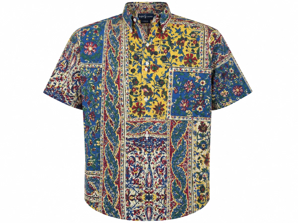 Polo Ralph Lauren Paisley Short Sleeve Casual Button-Down Shirts