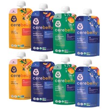 Cerebelly Organic Baby Food Pouches Veggie  Bean Purees 8 Pack