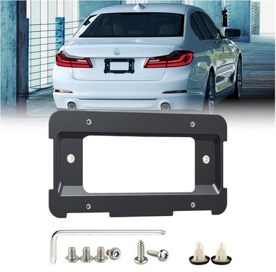 Rear License Plate Mount Frame Holder Bumper Bracket for BMW + 6 SCREWS