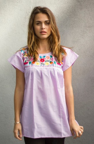 Mexican Blouse Assorted Colors Hippie Peasant Embroidered Top S, M, L, XL, 2X, 3 - Picture 44 of 52
