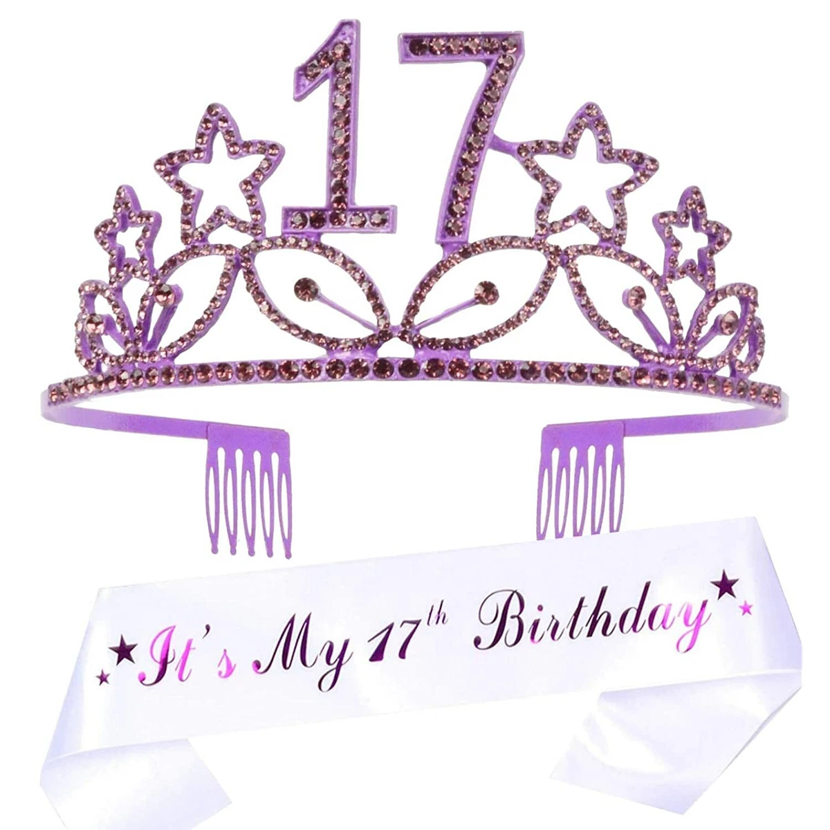 17th birthday best sale sash and tiara