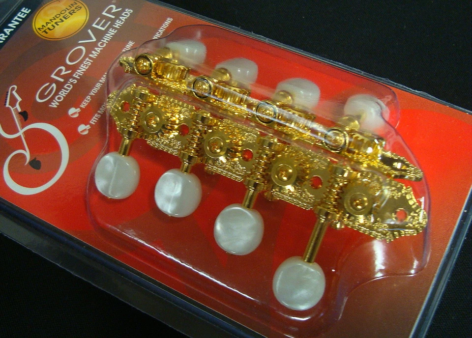 Grover 409FVG   409 Series “FV” Vintage Style Mandolin Tuning Machines, Gold - Image 3 of 4
