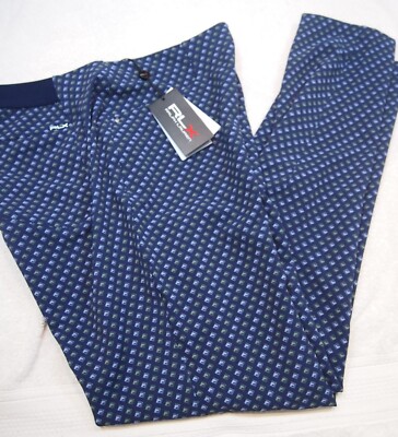 RLX Women's Navy Square Dot Pattern Performance Ankle Pant NWT $188 Size 10