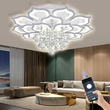 Bevenus Modern Led Ceiling Light, Crystal Petal Flush Mount Chandelier USA 🇺🇸