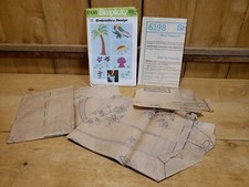 Vintage 1973 Simplicity 6198 Transfer Pattern 4 Embroidery Design Partially CUT