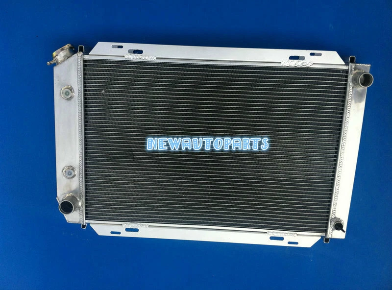 Radiador completo de aluminio de 3 filas para Ford Mustang 1979-1993 automático 1990 1991 1992 1993 Foto 3 de 4