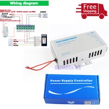 12V 5A Door Access Control Power Supply For RFID Reader Keypad Magnetic Lock New